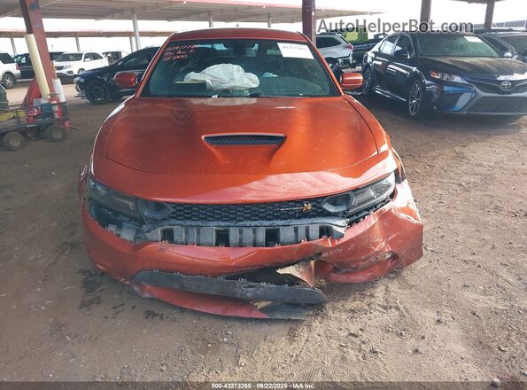 2C3CDXGJ5LH183957 2020 DODGE CHARGER Orange Instrument cluster view