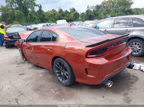 2C3CDXGJ8MH544132 2021 DODGE CHARGER Orange Trasero izquierdo