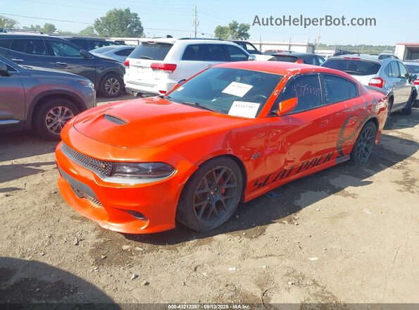 2C3CDXGJ9HH511162 2017 DODGE CHARGER Orange Առջևի ձախ երեք քառորդ տեսարան