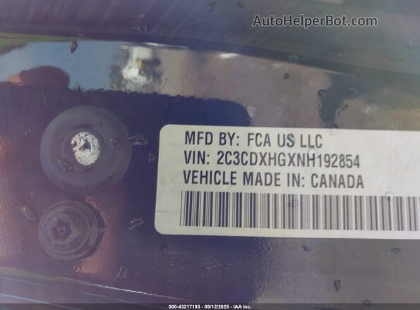2C3CDXHGXNH192854 2022 DODGE CHARGER Черный Вид подкапотного пространства