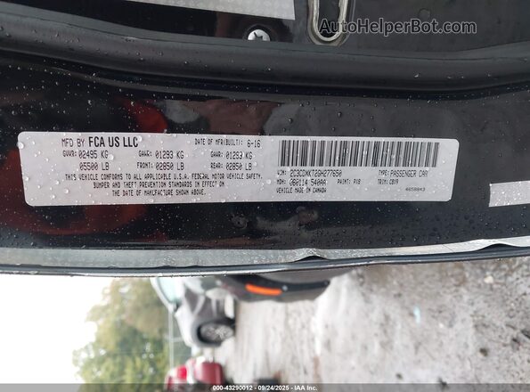 2C3CDXKT2GH277650 2016 DODGE CHARGER Black Շարժիչի բաժամունքի տեսք