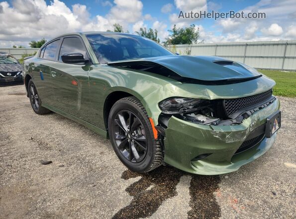 2C3CDXMG6LH249876 2020 DODGE CHARGER Green Front right
