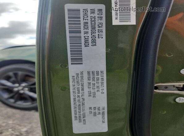 2C3CDXMG6LH249876 2020 DODGE CHARGER Green Engine compartment view