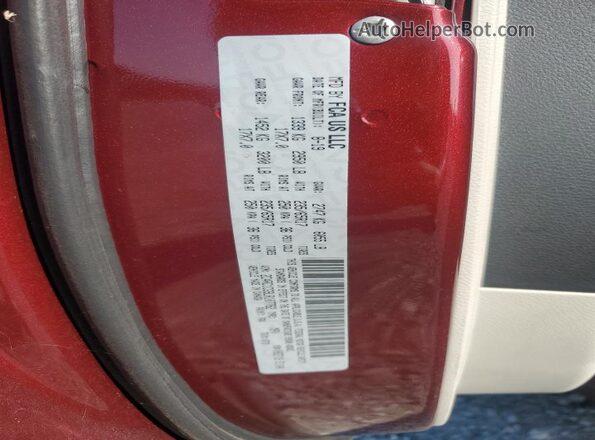 2C4RC1CG9LR107782 2020 CHRYSLER VOYAGER Burgundy Вид наклейки з VIN-кодом