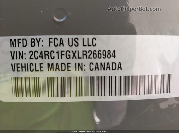 2C4RC1FGXLR266984 2020 CHRYSLER PACIFICA Gray Engine compartment view