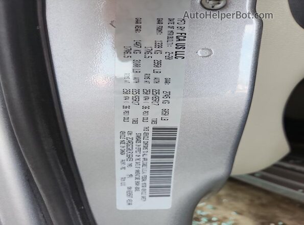 2C4RDGCG0LR166459 2020 DODGE GRAND Silver VIN կոդի պիտակի տեսք