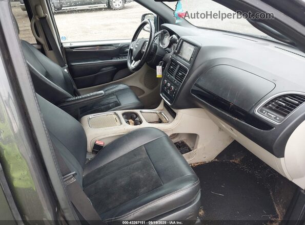 2C4RDGCG1JR360138 2018 DODGE GRAND CARAVAN Gray წინა სალონის ხედი