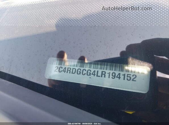 2C4RDGCG4LR194152 2020 DODGE GRAND CARAVAN White Շարժիչի բաժամունքի տեսք