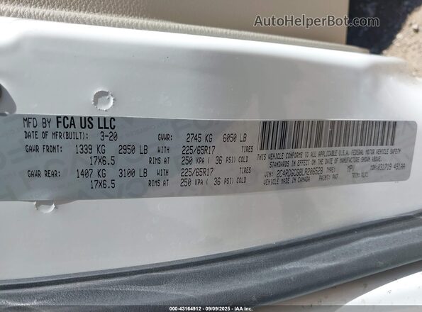 2C4RDGCG8LR206528 2020 DODGE GRAND CARAVAN White Engine compartment view