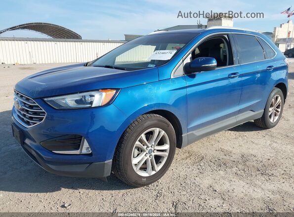 2FMPK3J94LBA71272 2020 FORD EDGE Blue წინა მარცხენა ხედი სამი მეოთხედიდან
