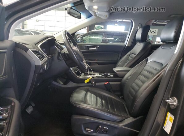 2FMPK3J96HBB67962 2017 FORD EDGE Gray წინა სალონის ხედი