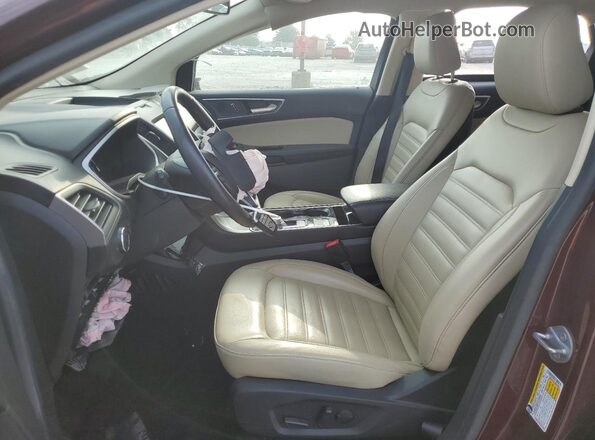 2FMPK3J97LBB04927 2020 FORD EDGE Burgundy Widok wnętrza z przodu