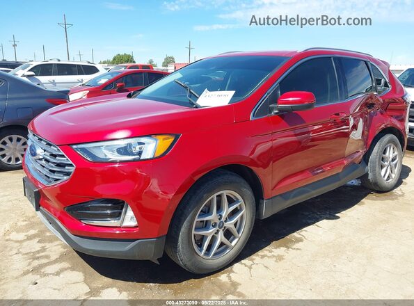 2FMPK3J97MBA33861 2021 FORD EDGE Red Առջևի ձախ երեք քառորդ տեսարան