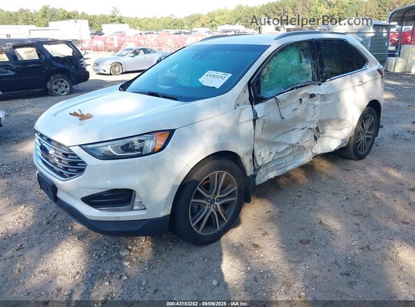 2FMPK3K94LBA23740 2020 FORD EDGE White Առջևի ձախ երեք քառորդ տեսարան