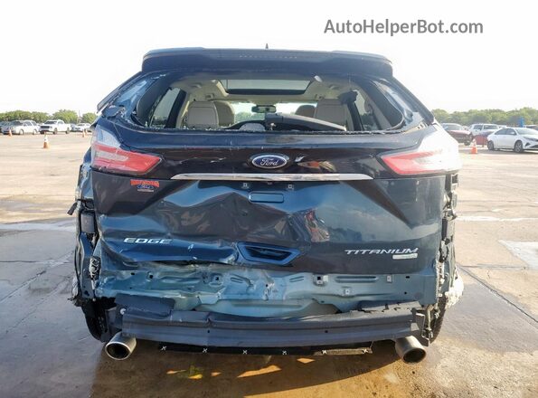 2FMPK3K96KBB21439 2019 FORD EDGE Blue უკანა ხედი
