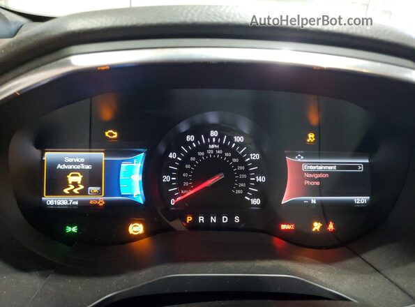 2FMPK4AP6LBB02669 2020 FORD EDGE Black Вид щитка приладів