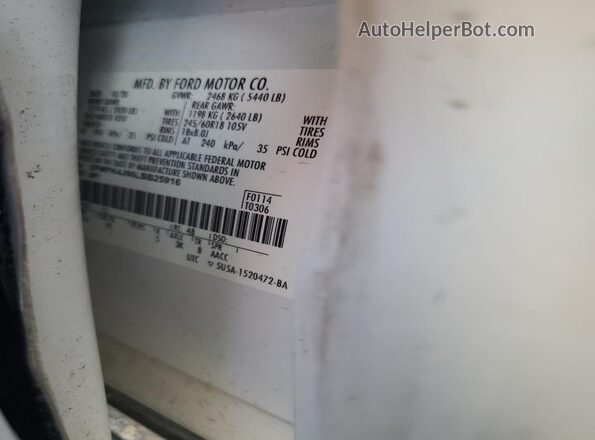 2FMPK4J90LBB25916 2020 FORD EDGE White Սալոնի 360 աստիճան տեսք