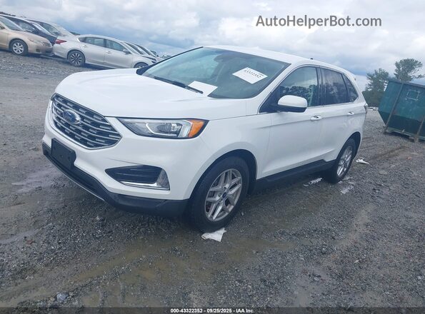 2FMPK4J93NBA13517 2022 FORD EDGE White Առջևի ձախ երեք քառորդ տեսարան