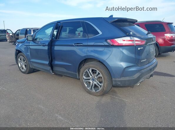 2FMPK4K91KBC48203 2019 FORD EDGE Blue Задня ліва чверть