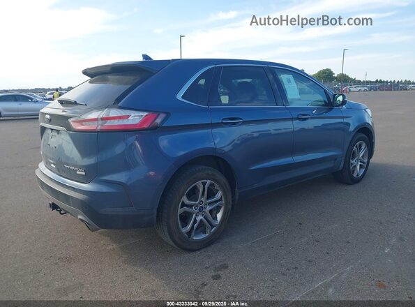 2FMPK4K91KBC48203 2019 FORD EDGE Blue Задня права чверть