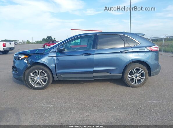 2FMPK4K91KBC48203 2019 FORD EDGE Blue Панорамний вид салону 360°