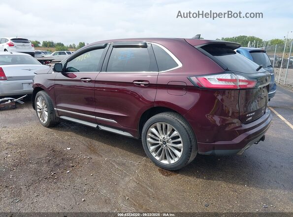 2FMPK4K92LBB22465 2020 FORD EDGE Brown Rear left