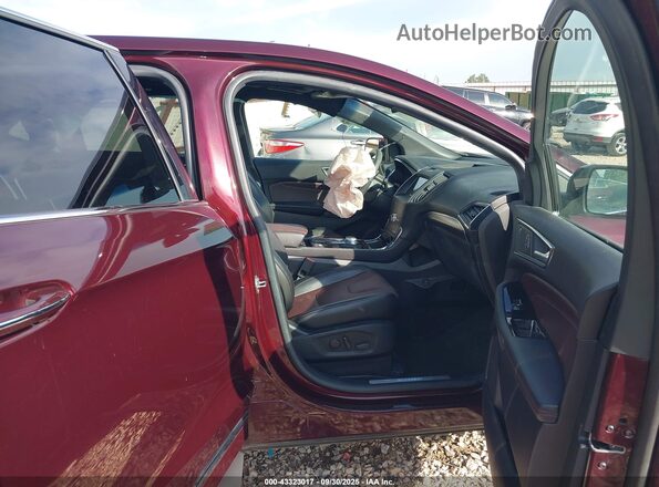 2FMPK4K95LBA47423 2020 FORD EDGE Maroon Vista interior delantera