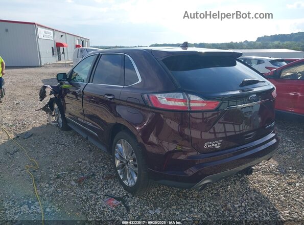 2FMPK4K95LBA47423 2020 FORD EDGE Maroon Trasero izquierdo