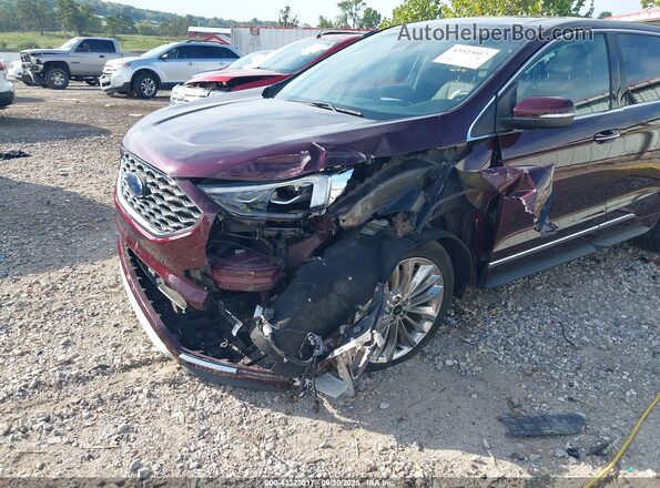 2FMPK4K95LBA47423 2020 FORD EDGE Maroon Vista frontal