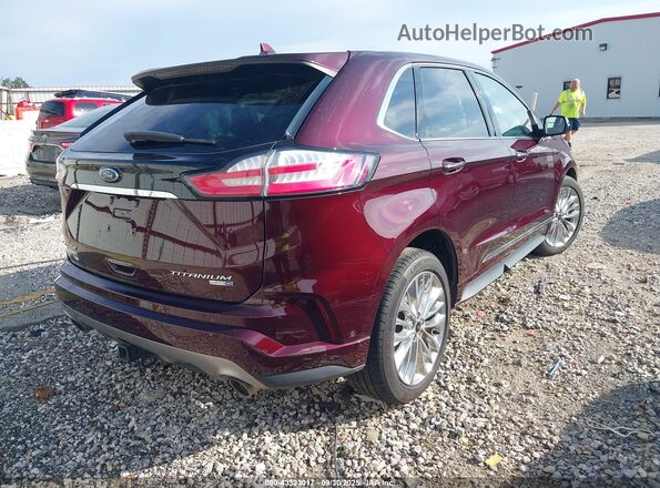 2FMPK4K95LBA47423 2020 FORD EDGE Maroon Trasero derecho
