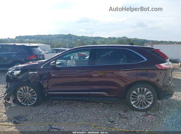 2FMPK4K95LBA47423 2020 FORD EDGE Maroon Vista interior trasera
