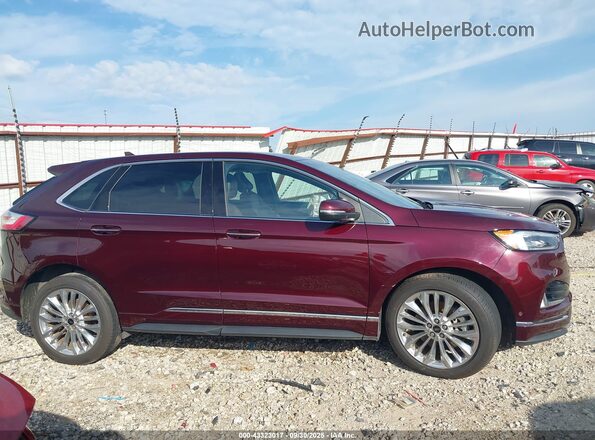 2FMPK4K95LBA47423 2020 FORD EDGE Maroon Vista del cuadro de instrumentos