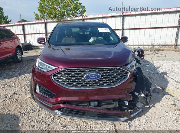 2FMPK4K95LBA47423 2020 FORD EDGE Maroon Vista del salpicadero