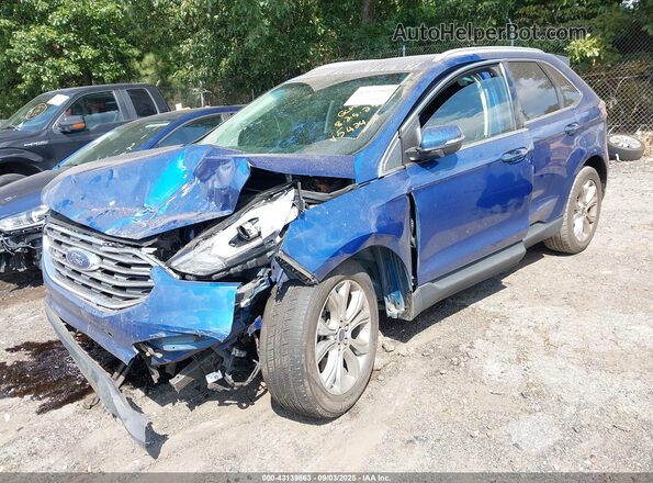 2FMPK4K99LBB35424 2020 FORD EDGE Blue Vista tres cuartos delantera izquierda