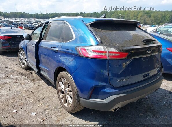 2FMPK4K99LBB35424 2020 FORD EDGE Blue Trasero izquierdo