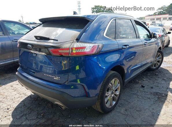 2FMPK4K99LBB35424 2020 FORD EDGE Blue Trasero derecho