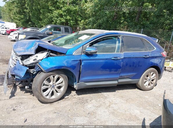 2FMPK4K99LBB35424 2020 FORD EDGE Blue Vista interior de 360 grados