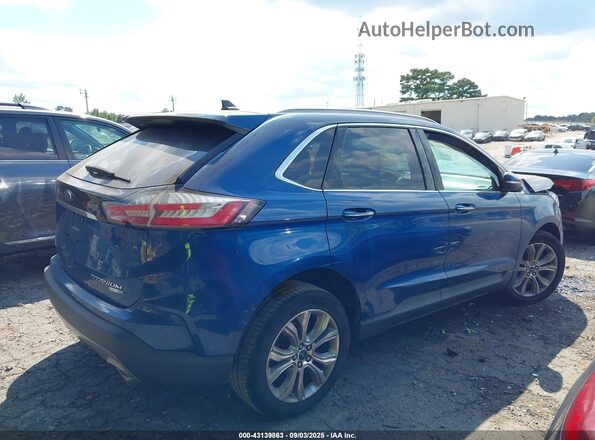 2FMPK4K99LBB35424 2020 FORD EDGE Blue Vista interior trasera