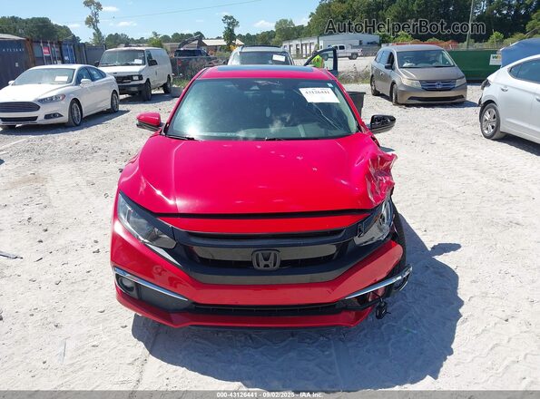 2HGFC1F39LH682855 2020 HONDA CIVIC Red Instrument cluster view