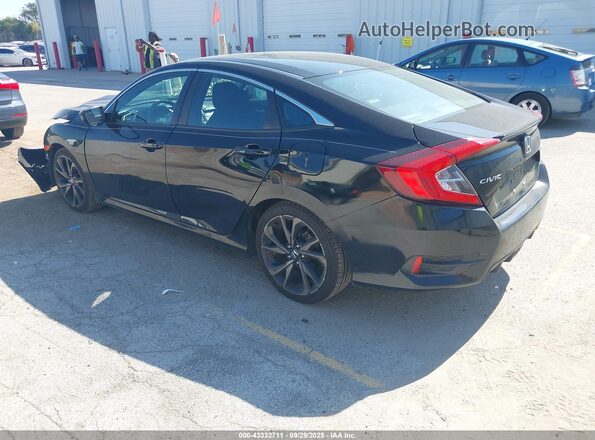 2HGFC2E84LH600517 2020 HONDA CIVIC Black უკანა მარცხენა