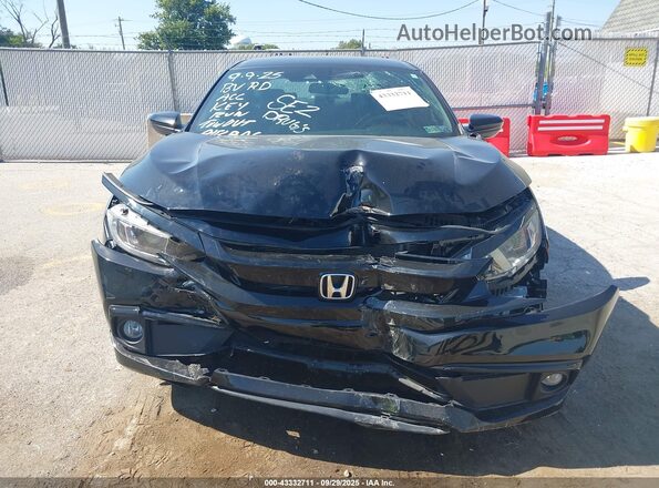 2HGFC2E84LH600517 2020 HONDA CIVIC Black უკანა სალონის ხედი