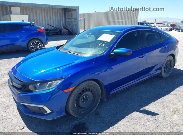 2HGFC2F66LH569266 2020 HONDA CIVIC Blue წინა მარცხენა ხედი სამი მეოთხედიდან