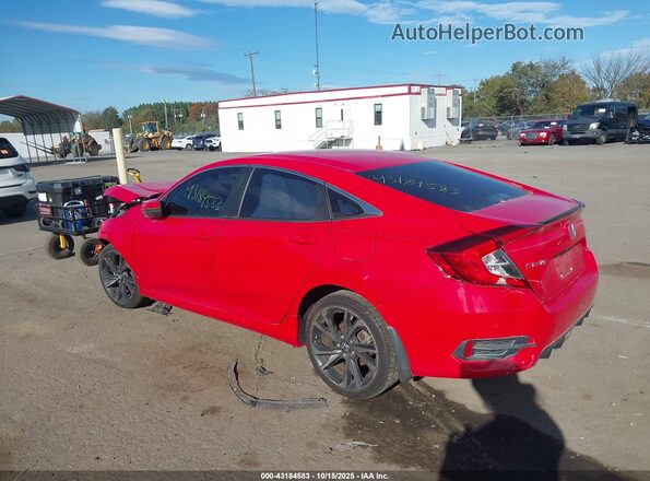 2HGFC2F86LH551853 2020 HONDA CIVIC Red Rear left