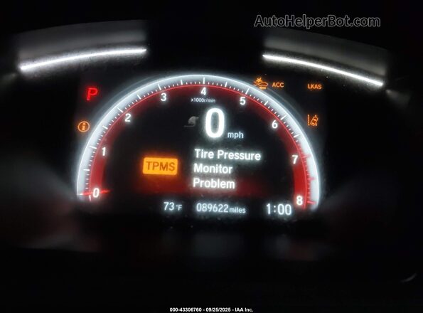 2HGFC2F87LH565681 2020 HONDA CIVIC Black Widok tylnych siedzeń
