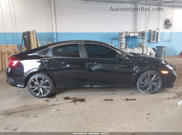 2HGFC2F87LH565681 2020 HONDA CIVIC Black Widok wnętrza z tyłu