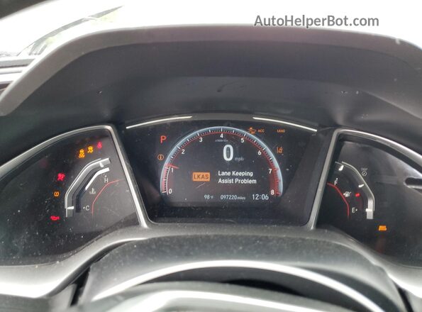 2HGFC2F89LH587570 2020 HONDA CIVIC Gray Widok zestawu wskaźników