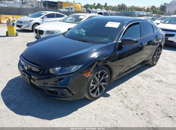 2HGFC2F8XLH528026 2020 HONDA CIVIC Черный Передняя левая четверть