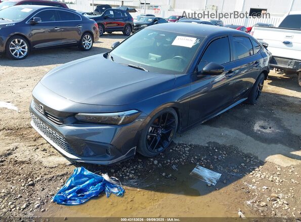 2HGFE2F50NH569381 2022 HONDA CIVIC Gray Առջևի ձախ երեք քառորդ տեսարան