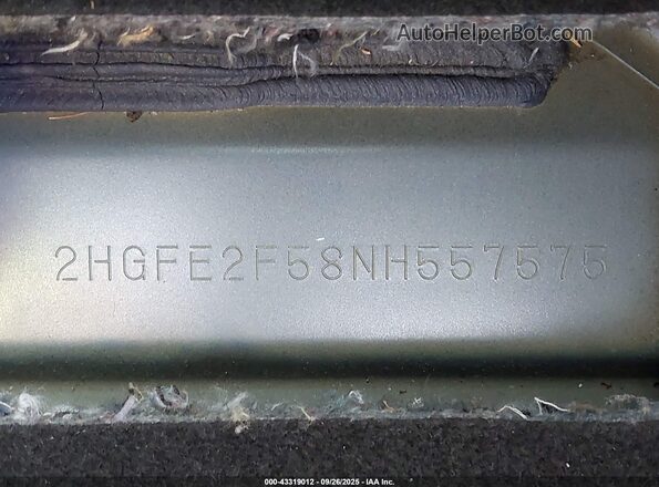 2HGFE2F58NH557575 2022 HONDA CIVIC Blue 