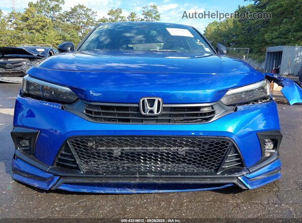2HGFE2F58NH557575 2022 HONDA CIVIC Blue უკანა სალონის ხედი